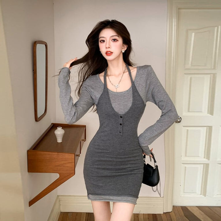 【dress】切り替えワンピース　M26584