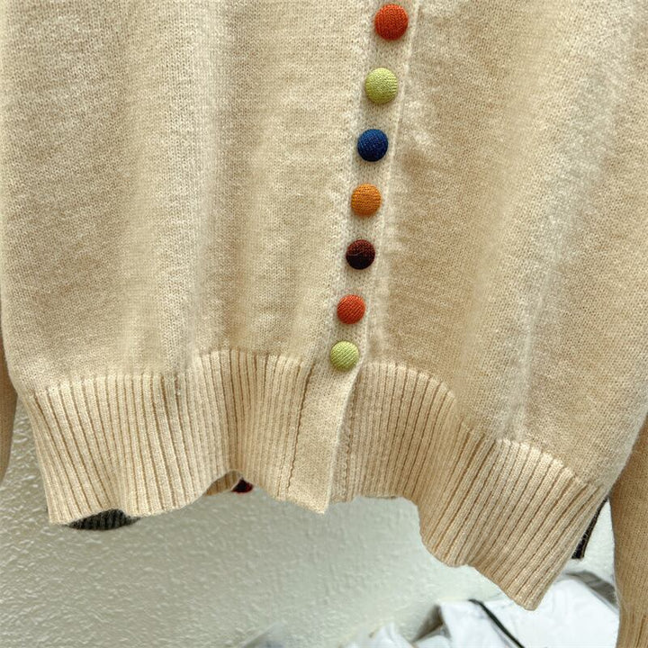 【outer】ボーダー柄デザインニットカーデ　M26814