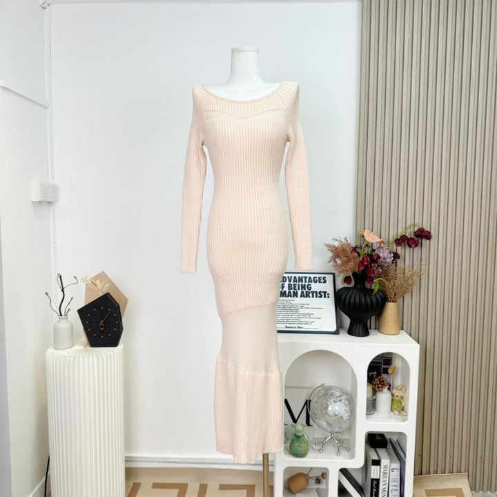 【dress】マーメイドニットワンピース　M28346