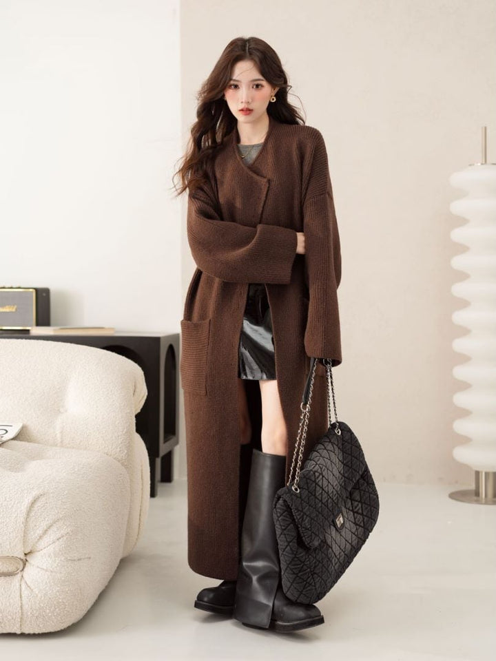【outer】ロング丈ニットカーデ　M26713