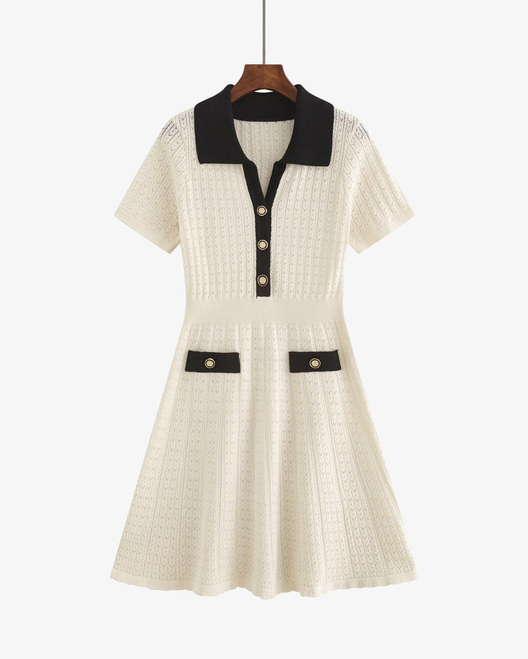 【dress】Aラインニットワンピース Q8468