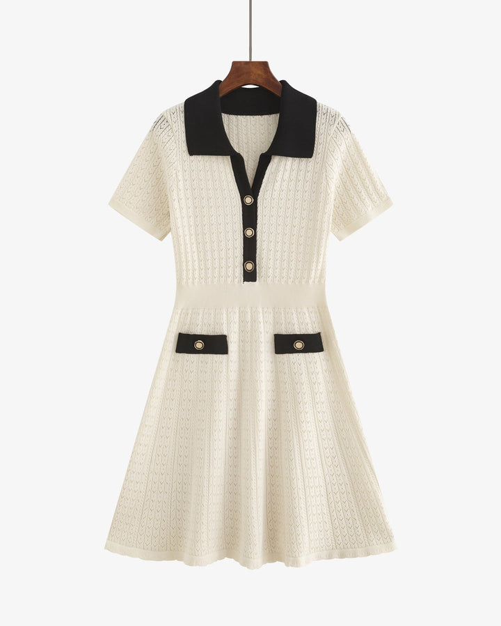【dress】Aラインニットワンピース Q8468
