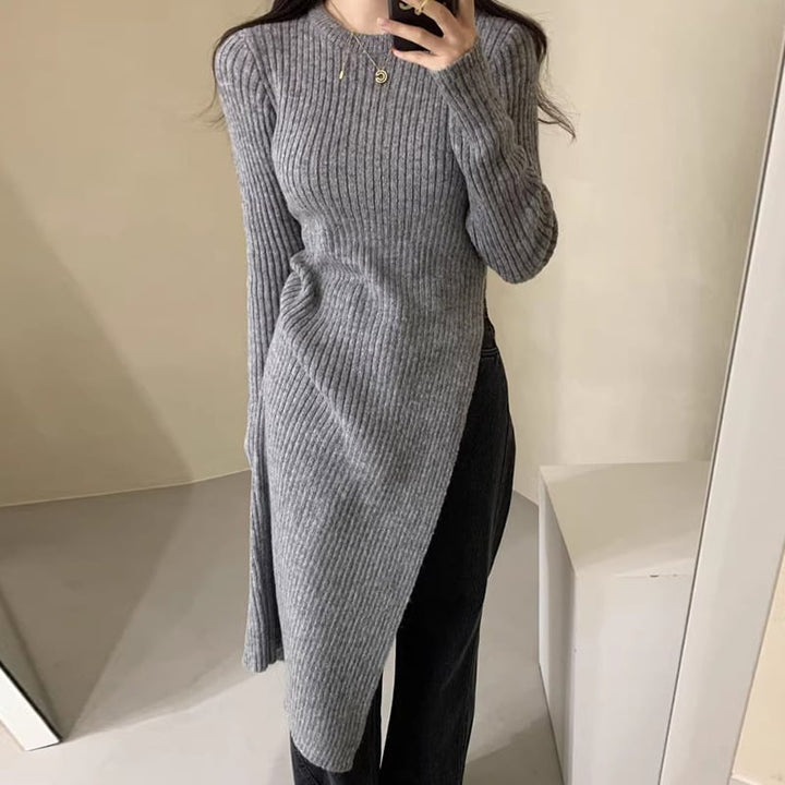 【dress】スリットニットワンピース　M18469