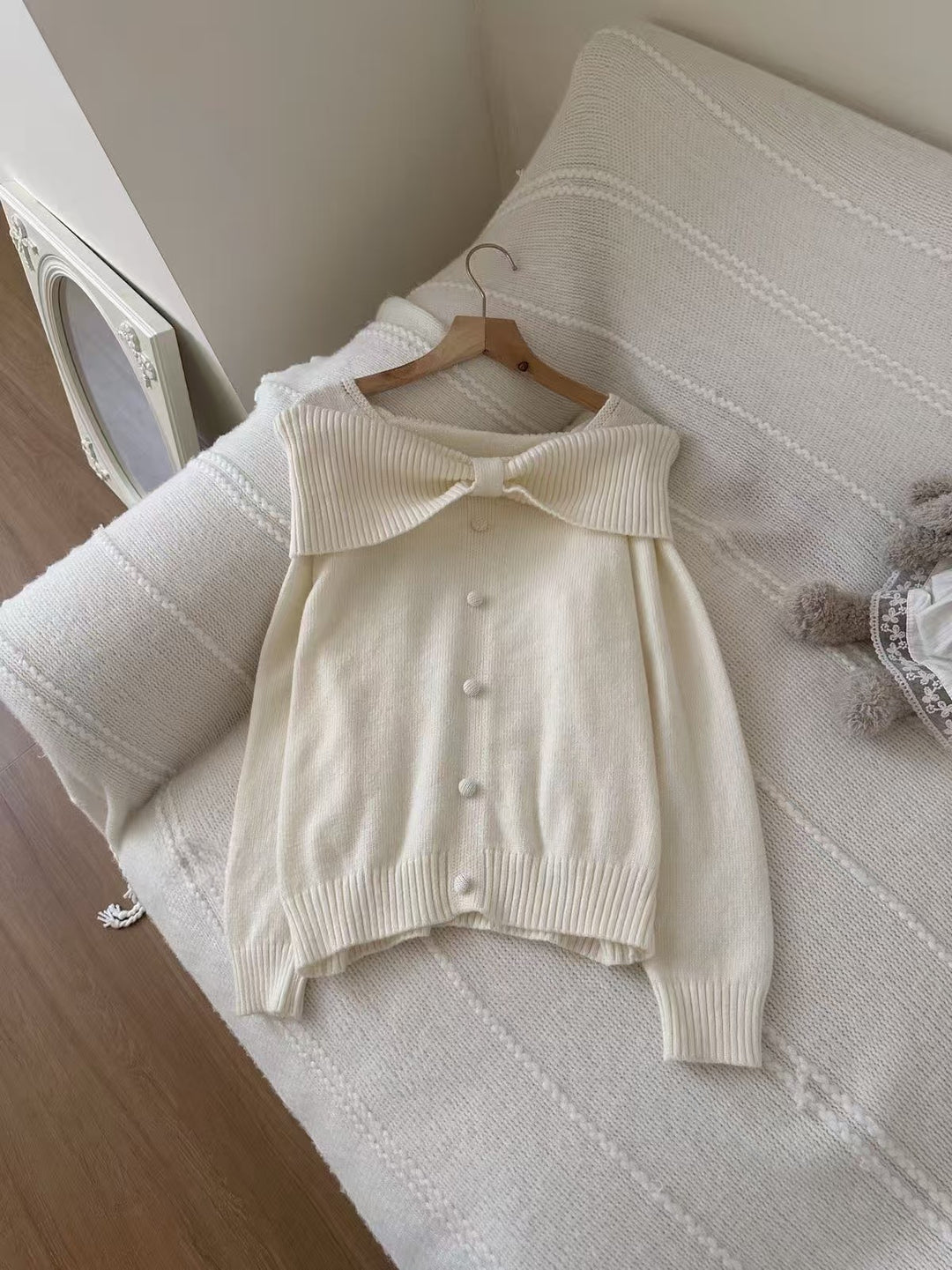 【tops】リボンニットトップス　K0667