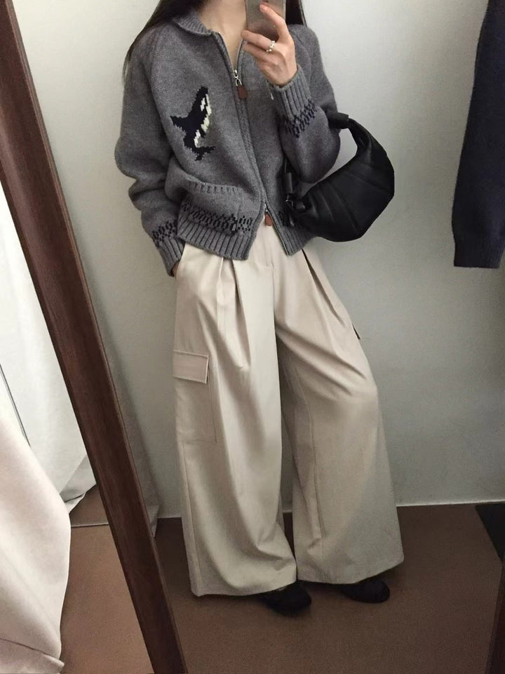 【outer】ファスナーニットカーデ　M27331