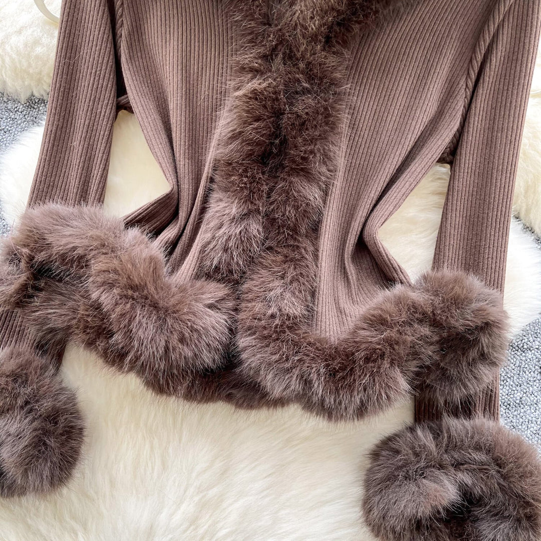 【tops】ファーニットトップス　N2777