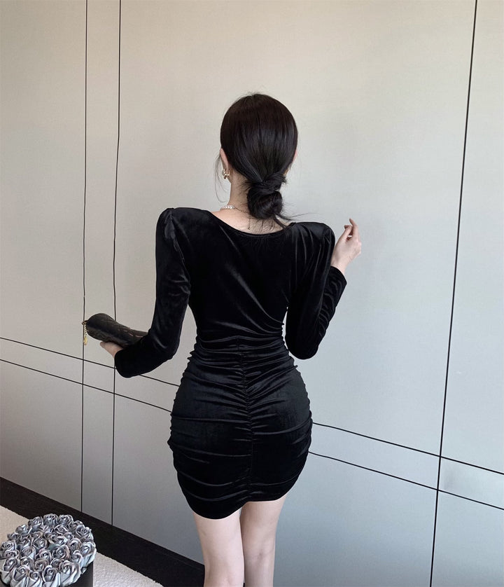 【dress】レース切り替えデートワンピース　M26639