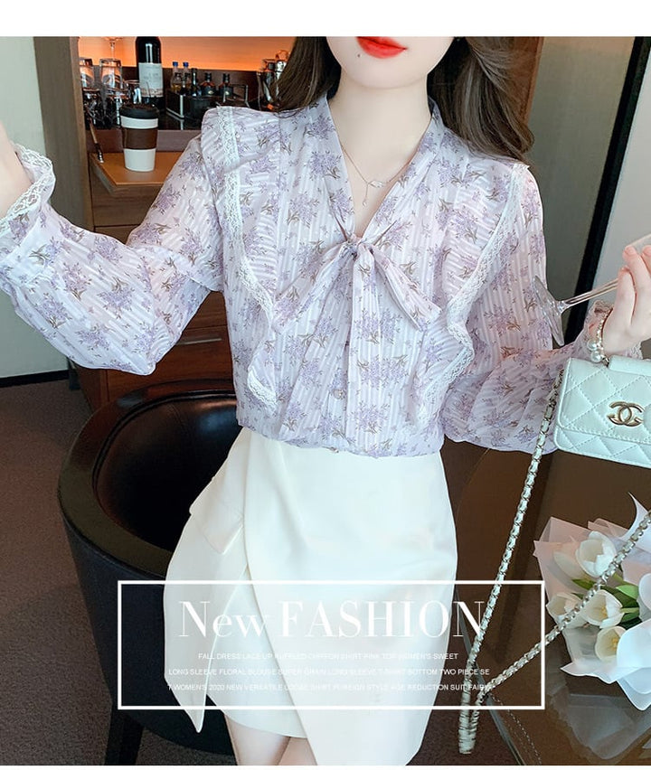 【tops】花柄シャツトップス　M20985