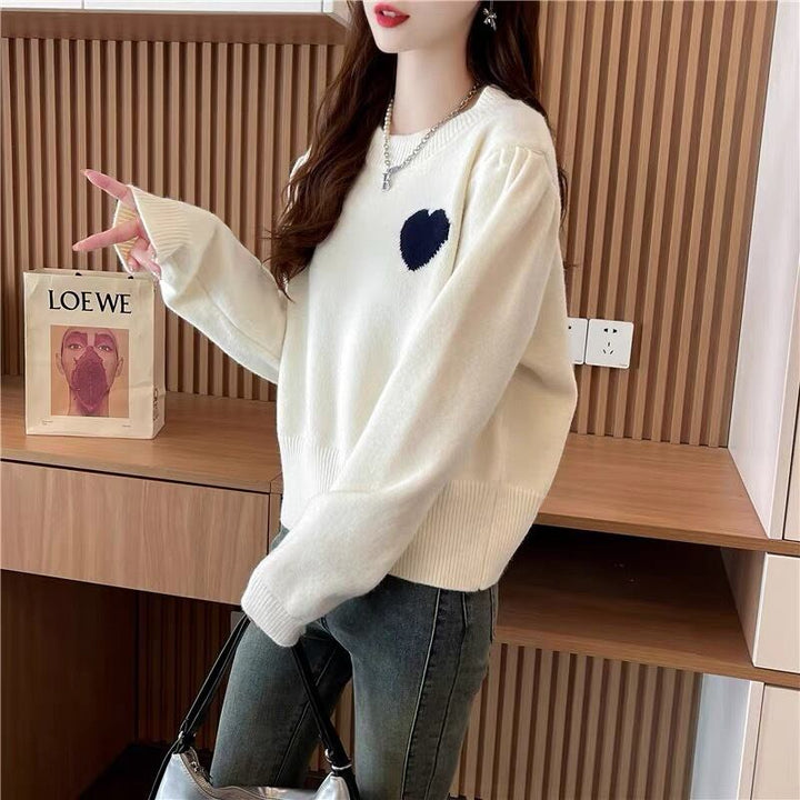 【tops】クルーネックニットセーター　M18596