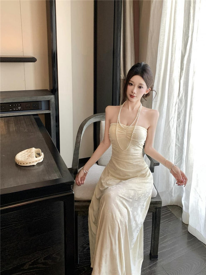 【dress】ロングチューブドレス Q8191