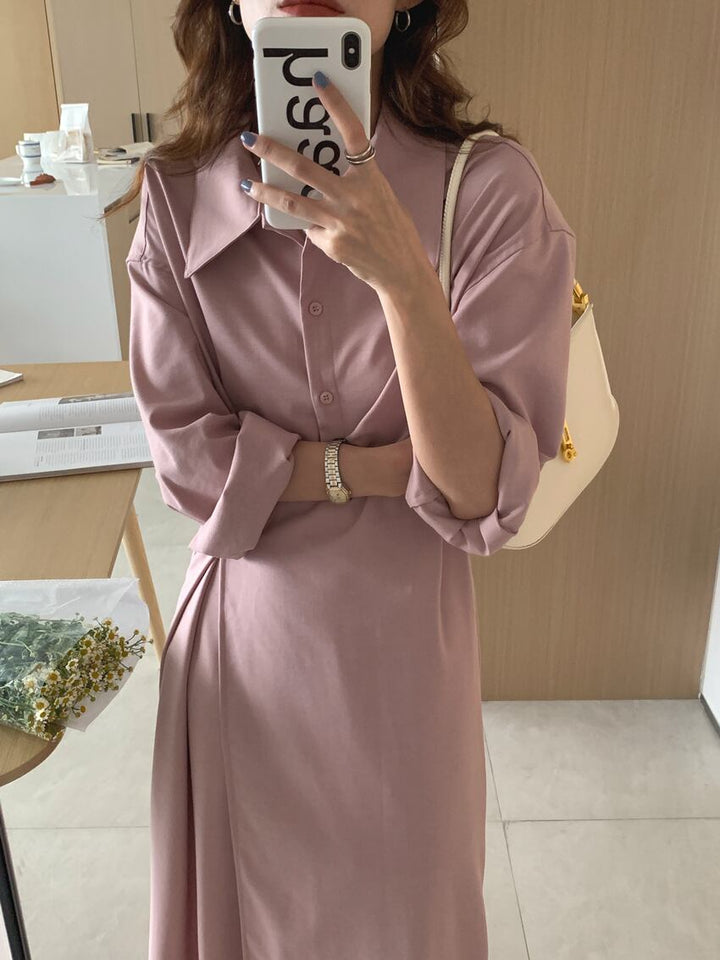 【dress】シャツワンピース　M18666