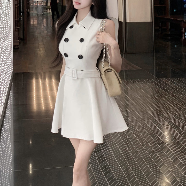【dress】ダブルボタンミニワンピース　N3151