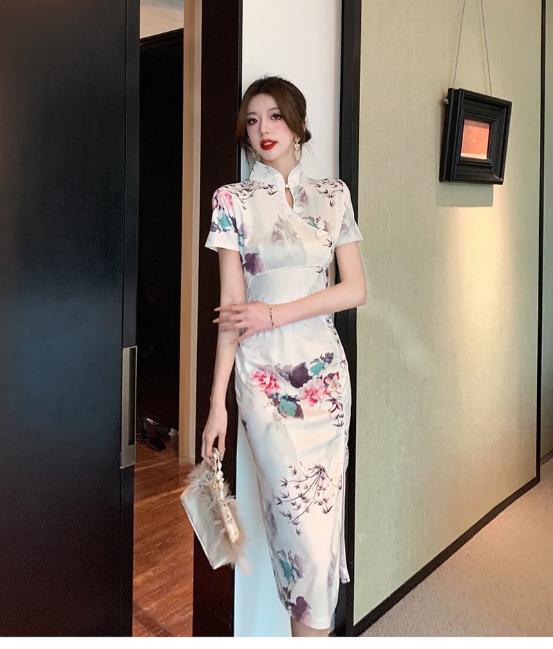 【dress】絶対欲しいエレガントスリットデートワンピース　M17354