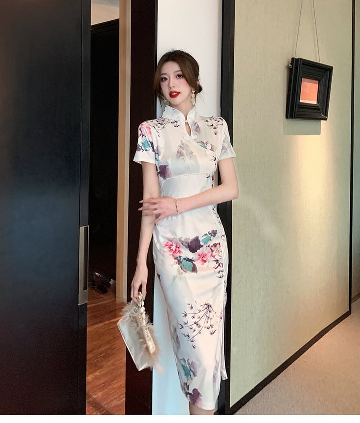 【dress】絶対欲しいエレガントスリットデートワンピース　M17354