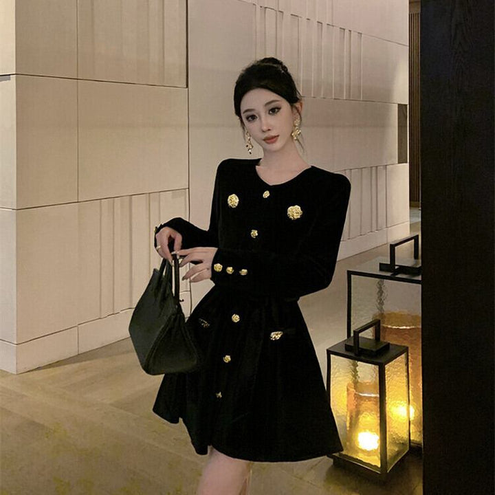 【dress】ボタンデザインワンピース　M27035