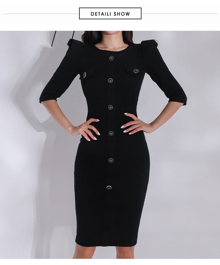 【dress】ボタンデザインデートワンピース　M26523