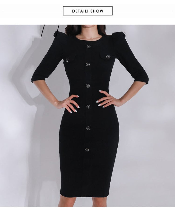 【dress】ボタンデザインデートワンピース　M26523