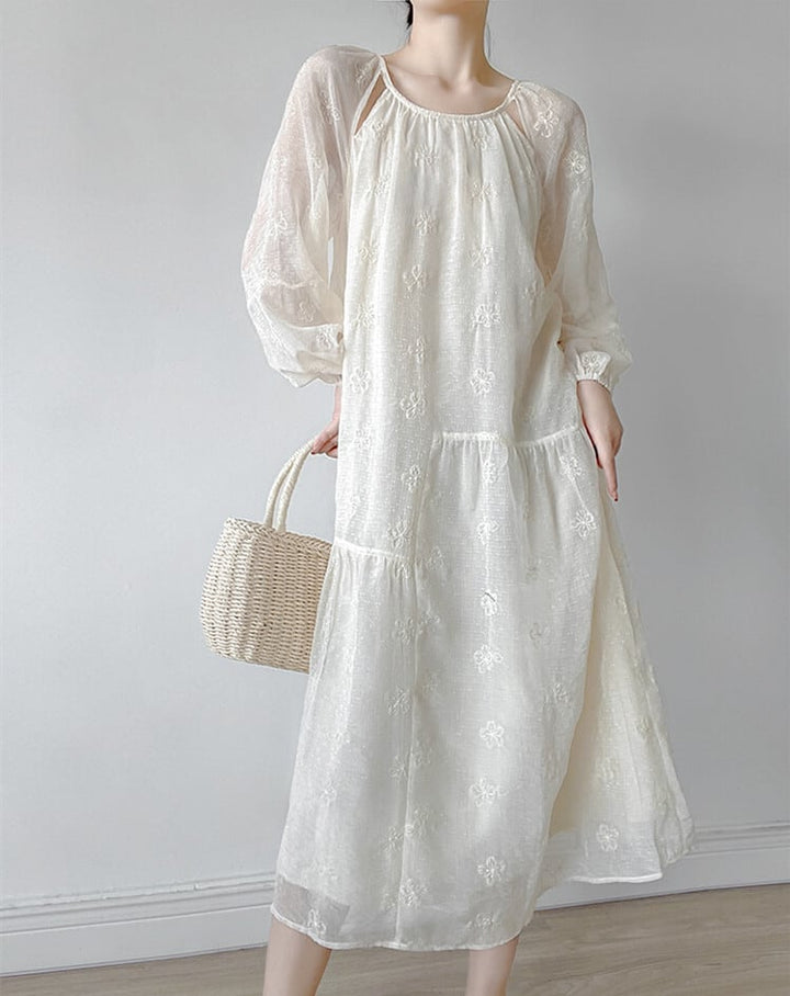 【dress】フラワー刺繍ワンピース　N2988