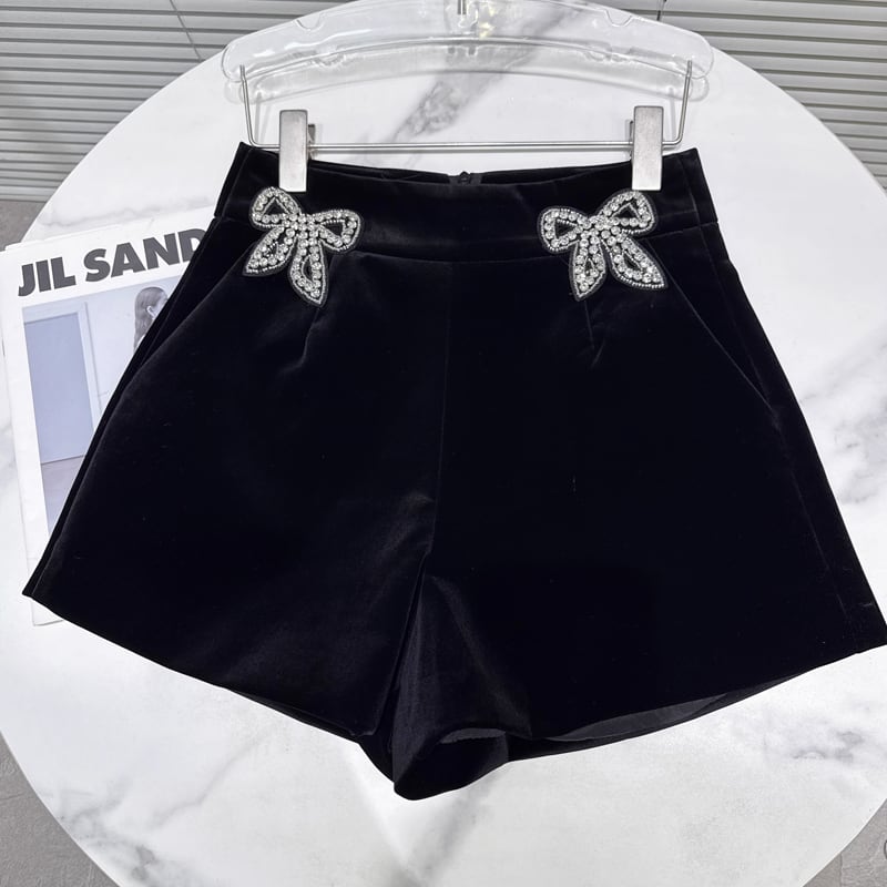 【bottoms】リボン付きショートパンツ Q7346