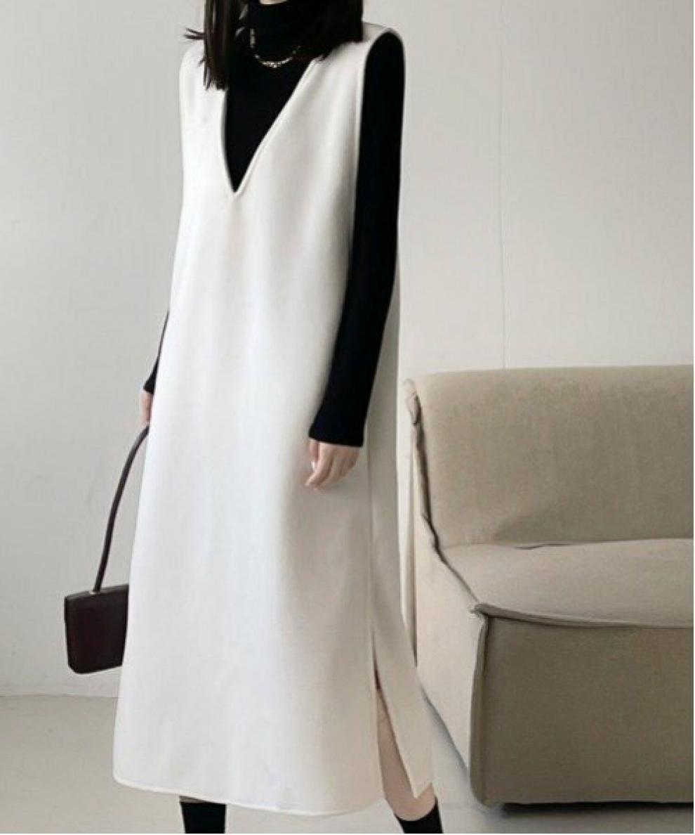 【dress】Vネックベストワンピース　M26527