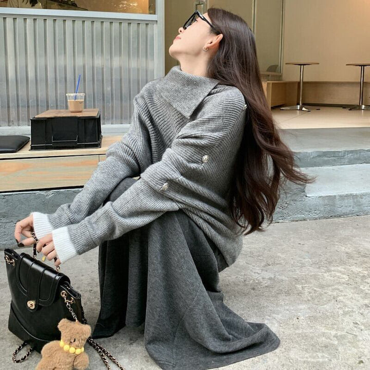 【set】ニットセーター×スカートセット　M27160