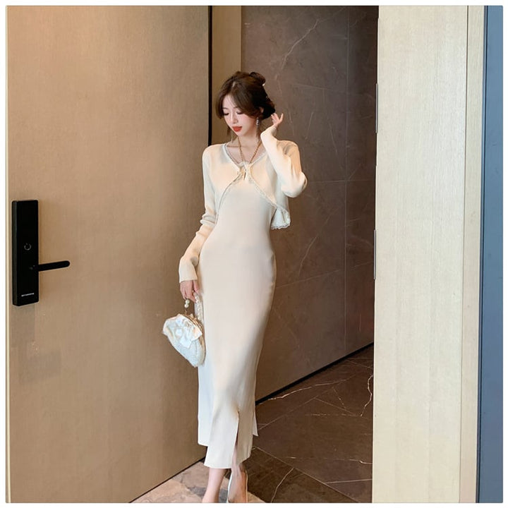 【dress】人気上昇中 chicエレガントセットアップ着瘦せ　M17250