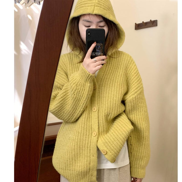 【outer】フーディーニットカーディガン　M17988