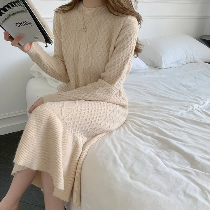 【dress】今季マストバイニットワンピースゆったり　M17657