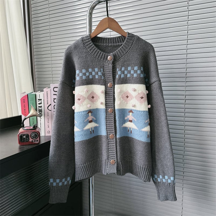 【outer】ジャカードニットカーデ　M28286