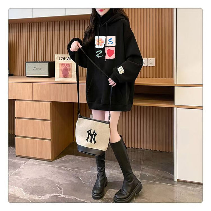【tops】裹起毛切り替えフーディーパーカー　M28502
