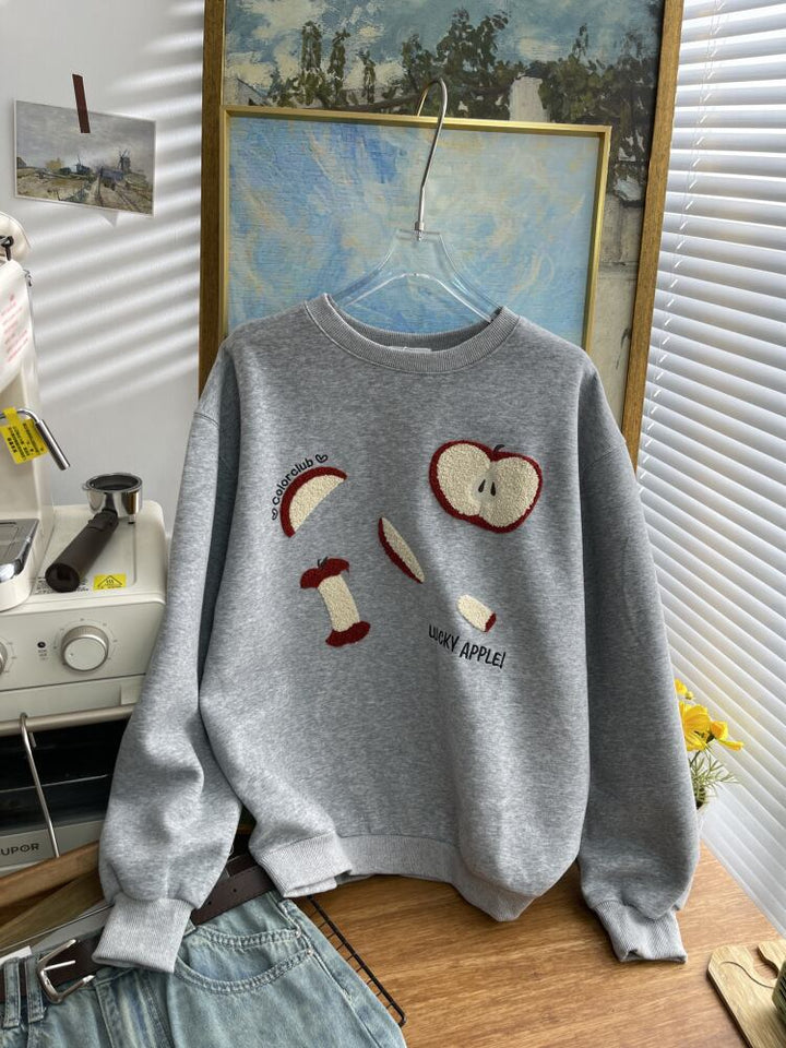 【tops】クルーネック刺繍プルオーバー　M28961