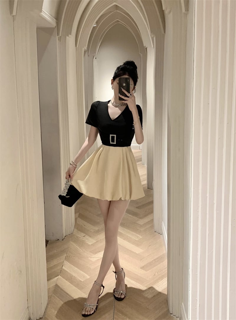 【dress】切り替えワンピース　M23965