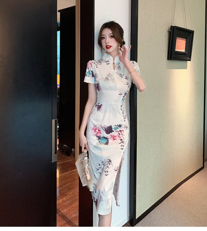 【dress】絶対欲しいエレガントスリットデートワンピース　M17354