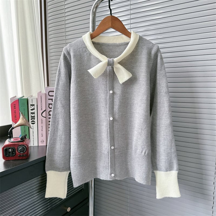【tops】リボン付きニットセーター　M26656