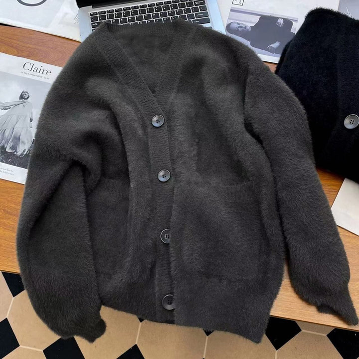 【outer】Vネックニットカーデ　M26270