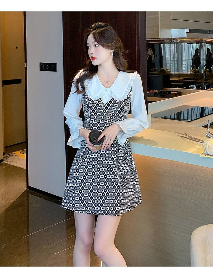 【dress】気質満点大人可愛い切り替えデートワンピース　M17405