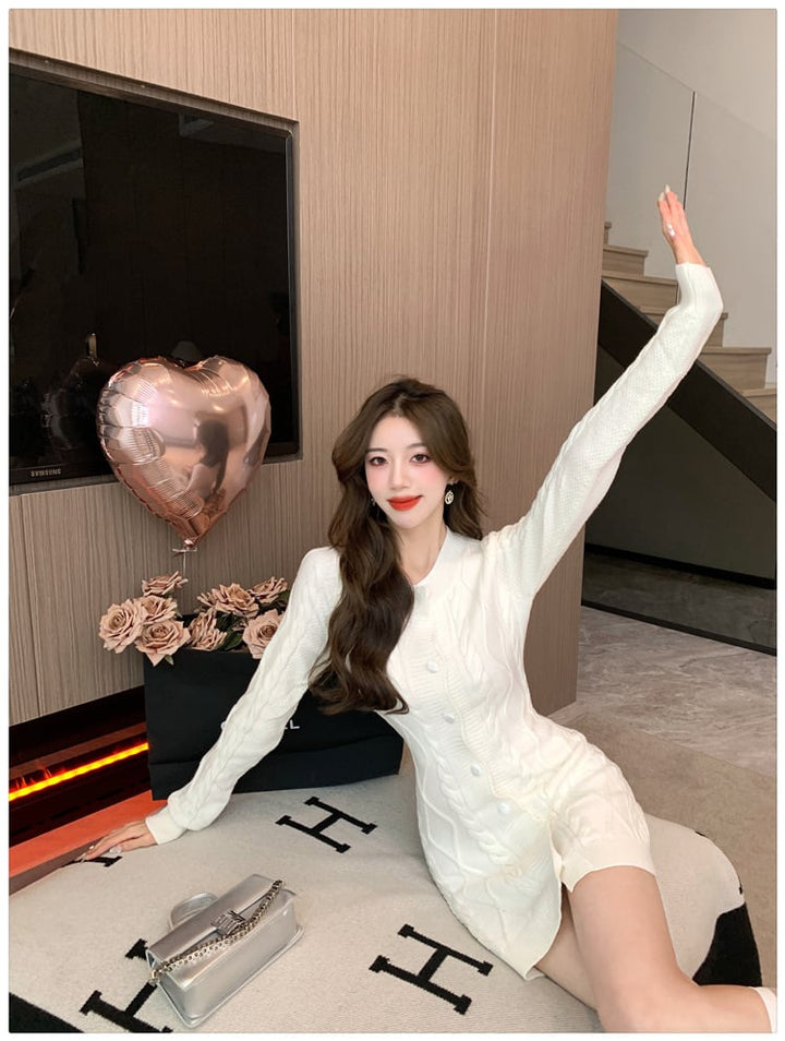 【dress】今季マストバイニットワンピース韓国系着心地良い　M17573