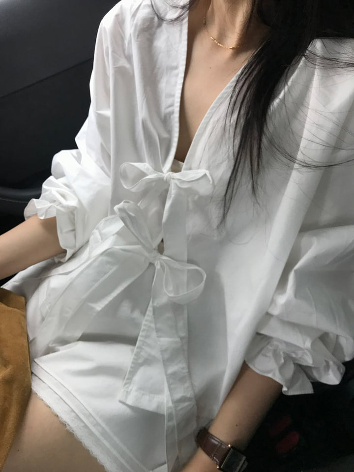 【set】シャツトップス×ショートパンツセット　M29767
