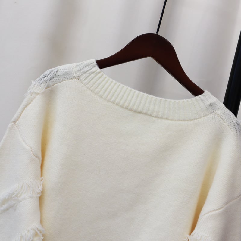 【tops】Vネックニットセーター　M26631
