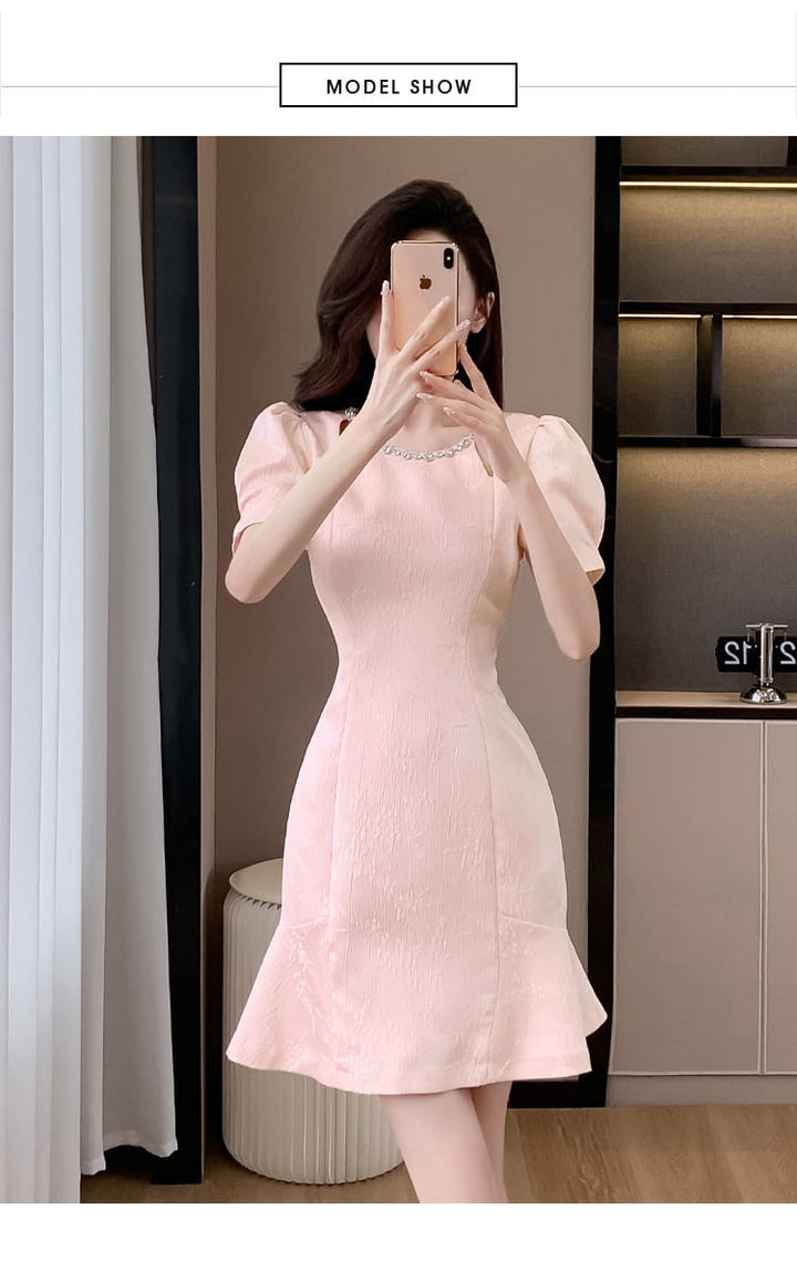 【dress】ビジューワンピース　M24453