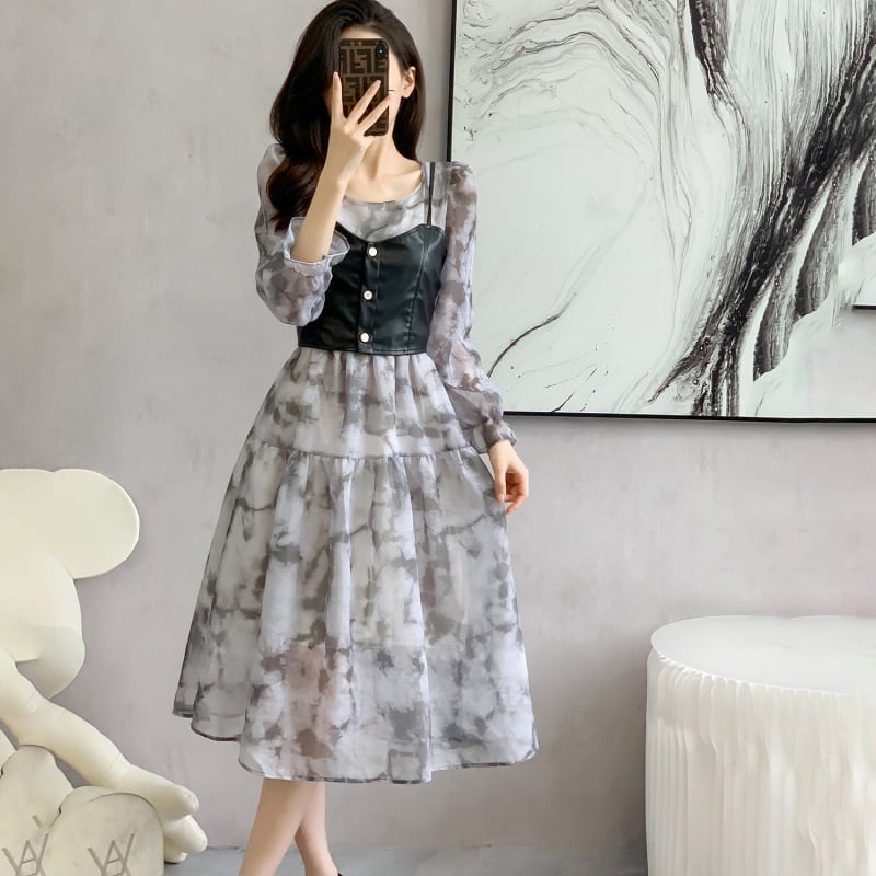 【set】気質満点大人可愛いセットアップ質感のいい　M17668