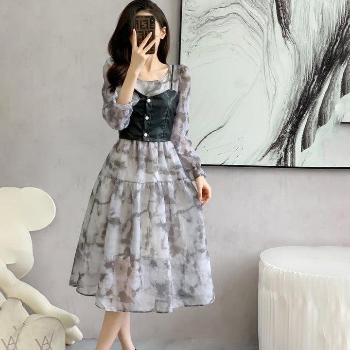 【set】気質満点大人可愛いセットアップ質感のいい　M17668