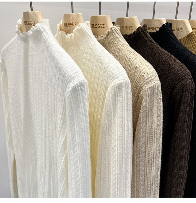 【tops】フリルニットトップス　M18673