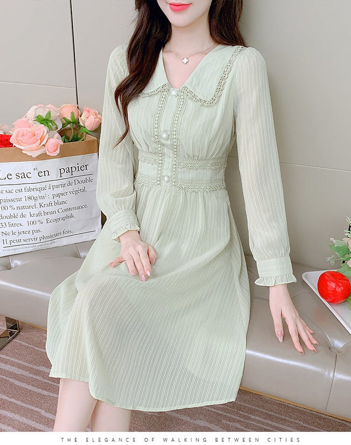 【dress】気質満点大人可愛いスウィートデートワンピース　M17644