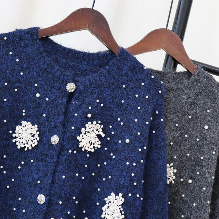 【outer】パールニットカーデ　M28035