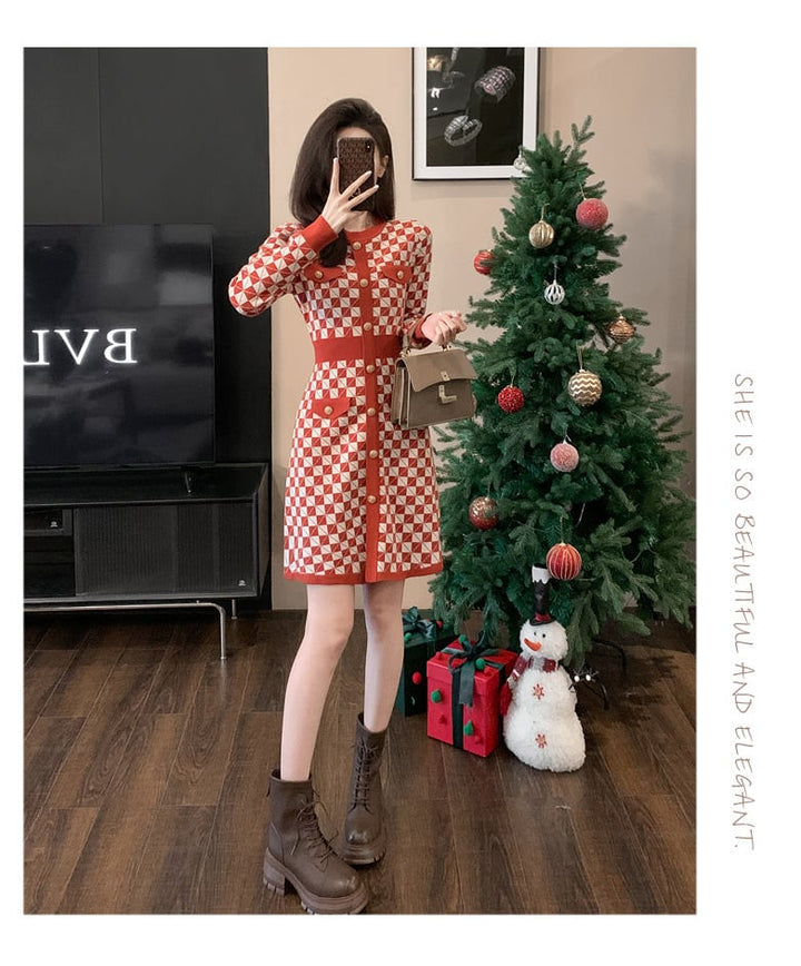 【set】ニットワンピース　M25456