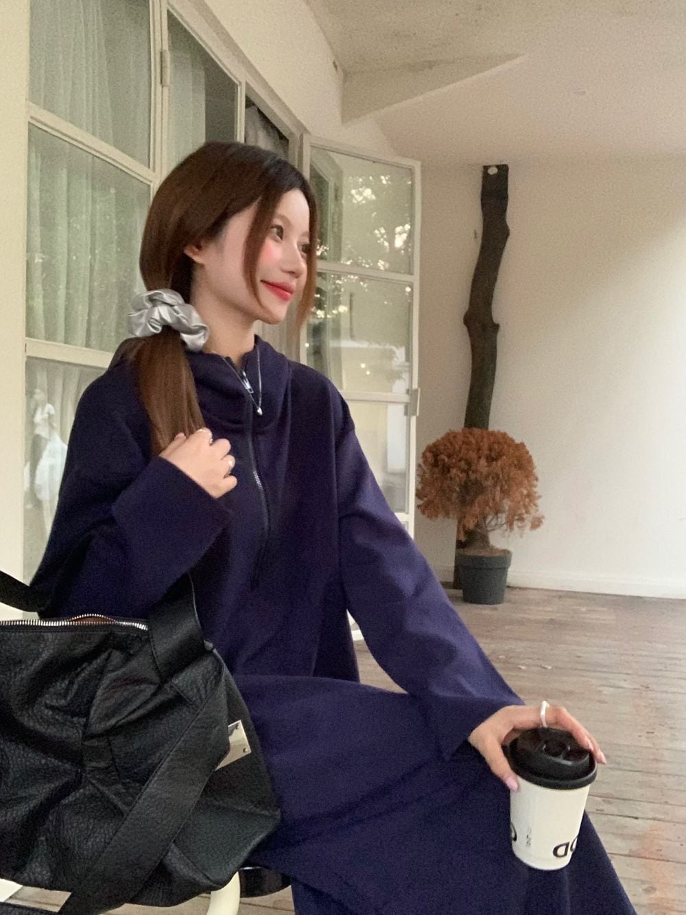 【dress】フード付きカジュアルワンピース　M27651