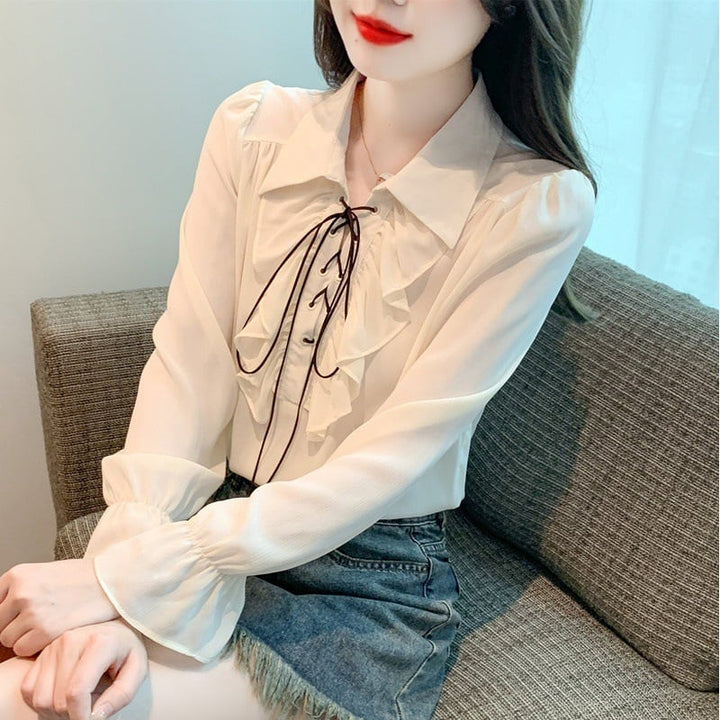 【tops】優しい雰囲気スウィートシャツトップス　M17603