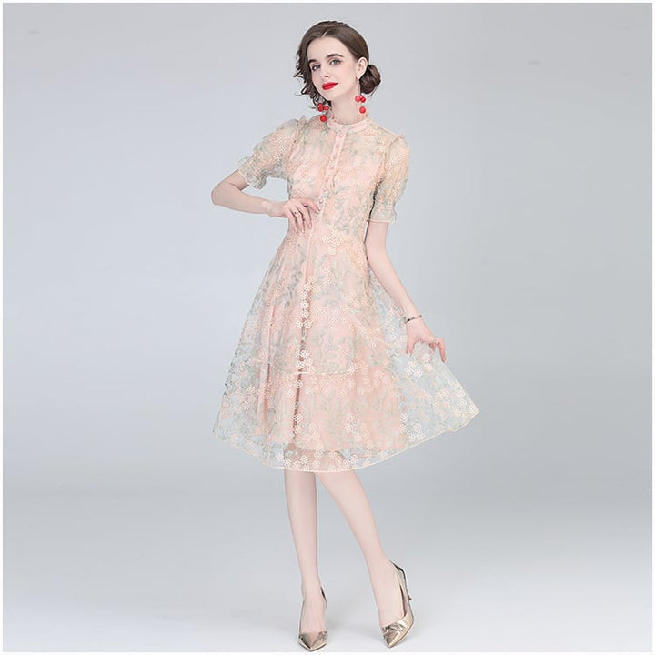 【dress】知的で品の良い♡エレガントレースワンピース　M17444