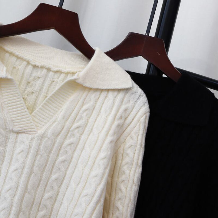 【tops】POLOネックニットセーター　M27521